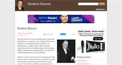 Desktop Screenshot of hooverforpresident.com